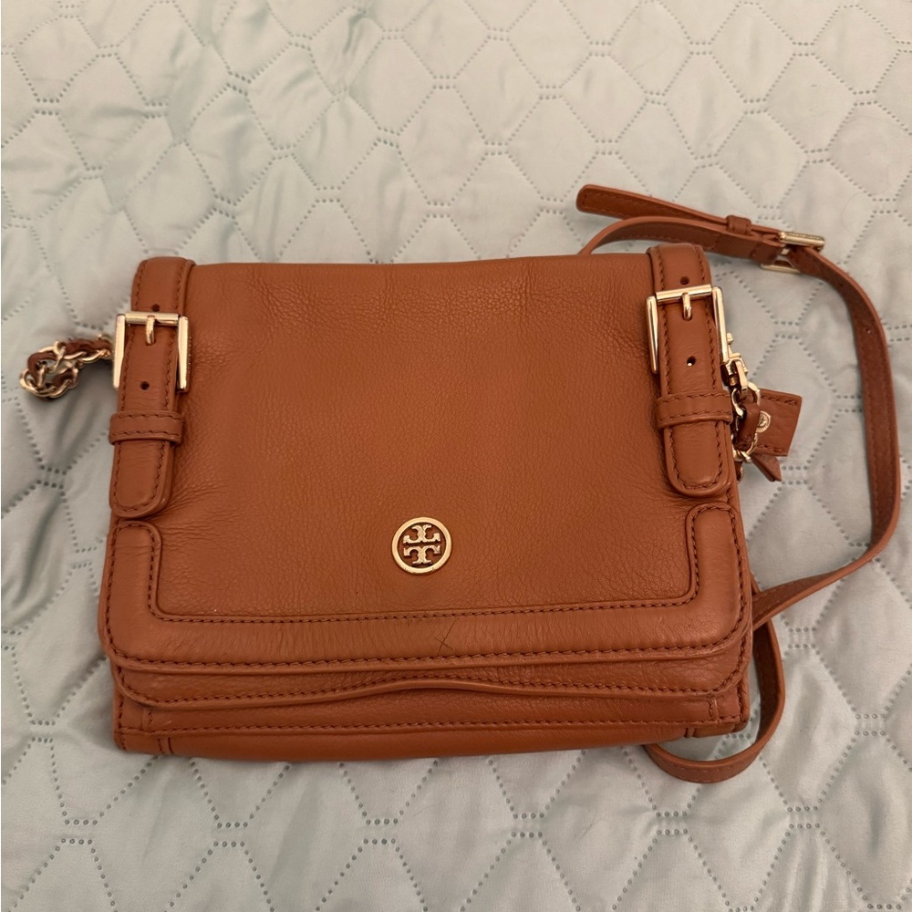 Tory Burch Tan Leather Crossbody Bag